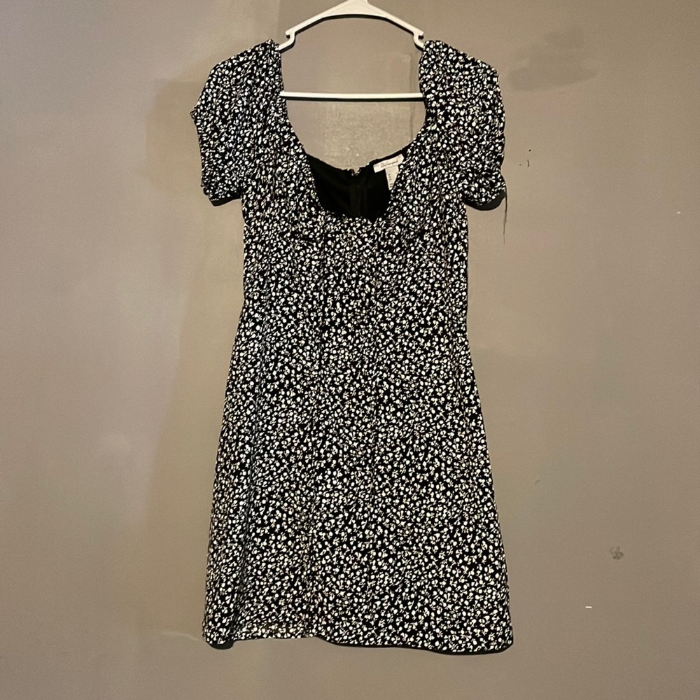 Black and white flower dress